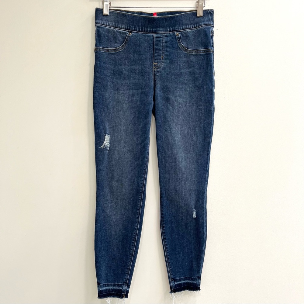 SPANX Distressed Denim Skinny Jeans Legging Jeggings Small Petite Pull-on